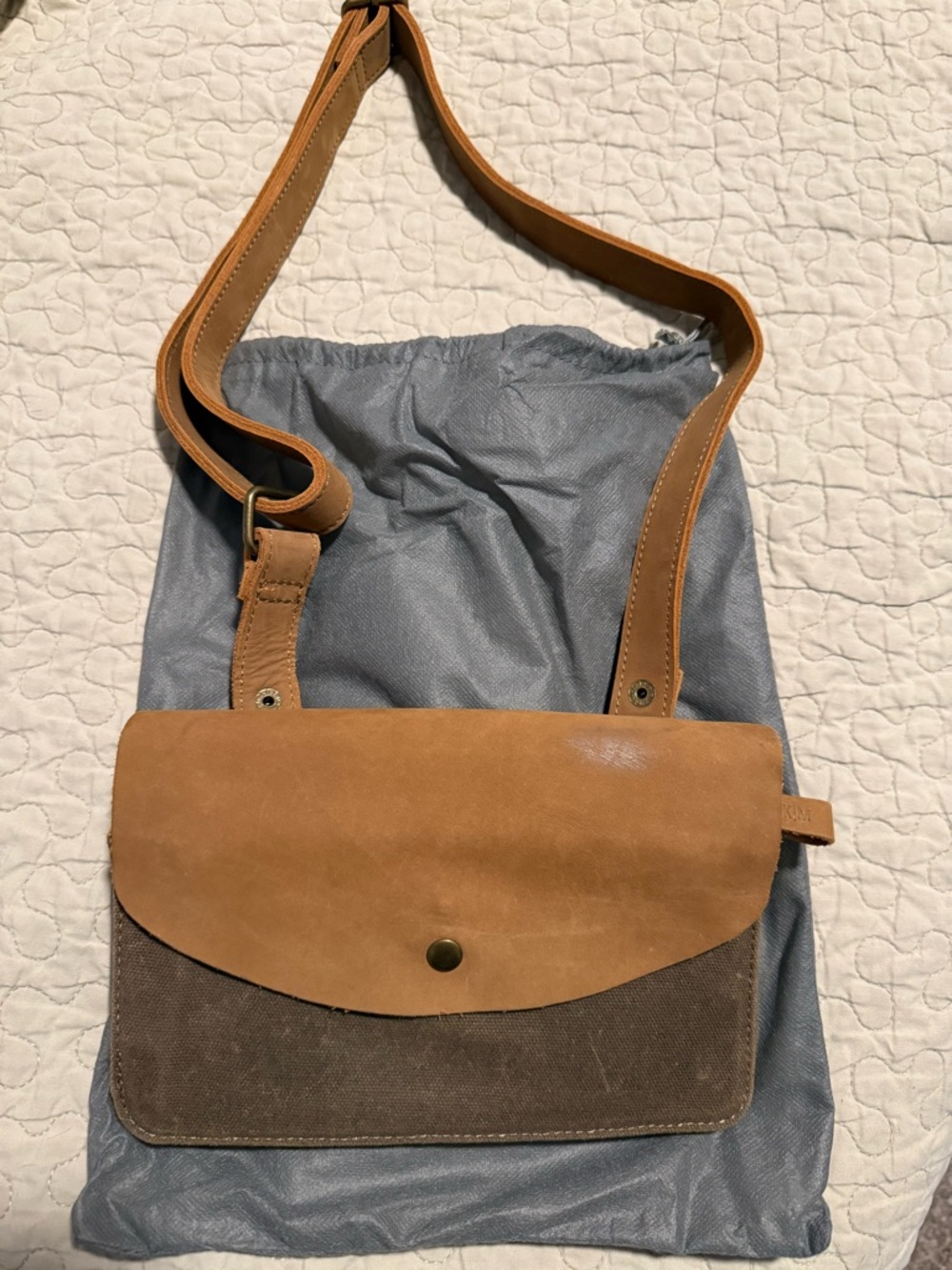 Kelly Moore Tan Leather Crossbody or Fanny Pack